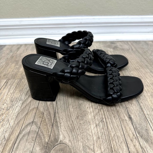 DV by Dolce Vita Black Braided Heels - Picture 3 of 7